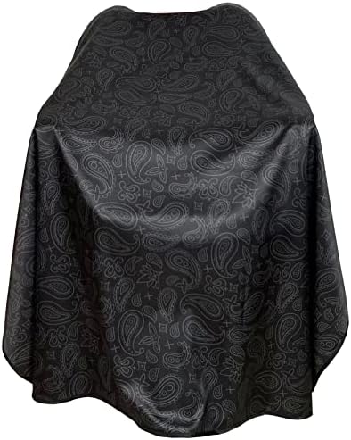 Pelocapa Barber Cape for Men, Haircut Cape with Snaps, Professional Salon Cutting Cape, Large Waterproof Hairdressing Cape Gown Apron for Hairstylist- 63”× 56”(Black Pattern) - Image 3