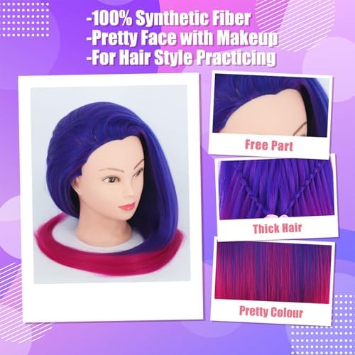 Cosmetology Mannequin Head with Hair - Practice Hair Styling & Braiding - Image 3