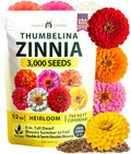 HOME GROWN Thumbelina Zinnia 3,000 Flower Seeds Zinnia elegans by HOMEGROWN