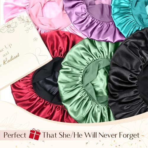 YANIBEST Soft Satin Bonnet for Men Women, Sleep Cap to Maintain Moisture - Image 6