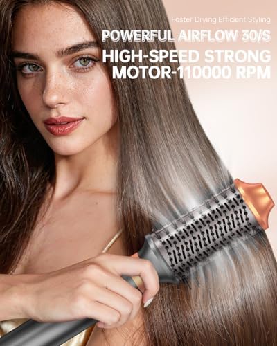 Hair Dryer Brush, Dual Voltage 7 in 1 Hot Air Auto Wrap Curler Multi Styler - Image 3