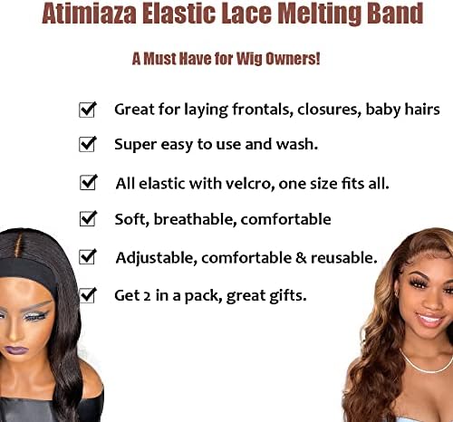 2 Pcs Elastic Bands for Wig, Lace Melting Edge Wrap to Lay Edges (Black, Pack of 2) - Image 4
