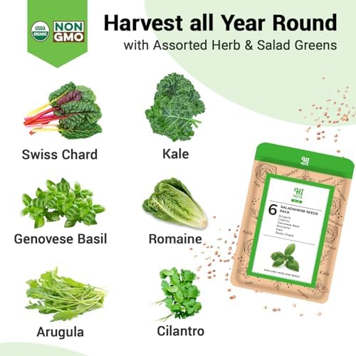 Herb & Salad Greens Seed Pods for All Hydroponics Growing Systems, 8 Pods with 600+ Seeds of Basil, Cilantro, Romaine, Kale, Arugula and Swiss Chard - Image 2