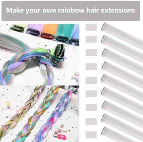 Sliver Gray Hair Extensions Clip in Light Grey Hairpiece Gift 14PCS - Image 2