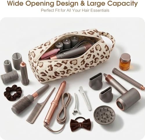 Quilted Hair Tools Travel Bag Compatible with Dyson Airwrap Shark FlexStyle - Image 3