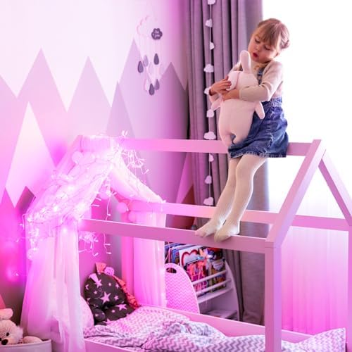 JMEXSUSS 200 LED Pink Lights for Room Decor, Pink String Halloween Lights - Image 6