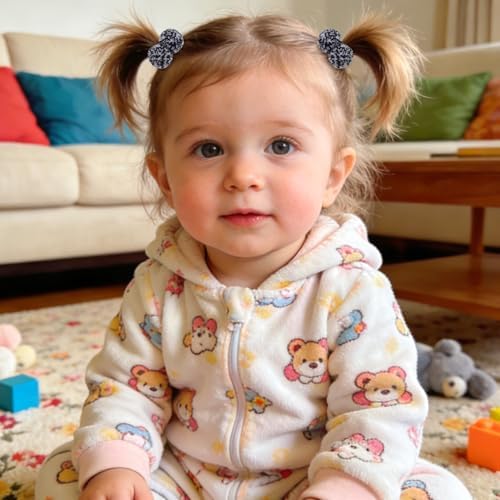 choicbaby 40PCS Pom Pom Hair Ties Elastic Rubber Band for Toddlers - Image 5