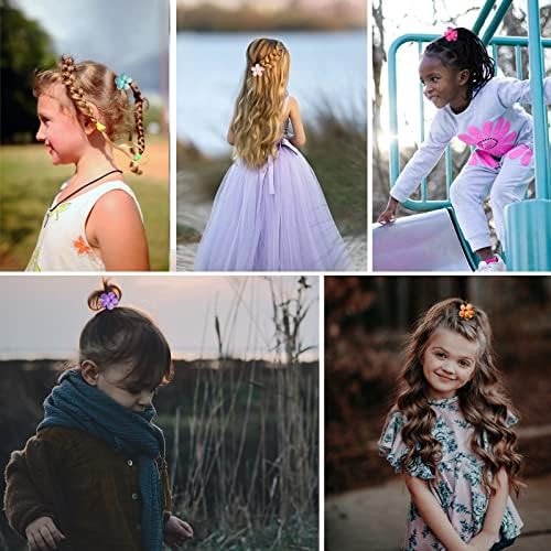 12 Pack Small Flower Hair Claw Clips for Kids Girls, Tiny Hair Clips for Thin Thick Hair,1.37 Inch Mini Jaw Clips Strong Hold Non Slip Hair Accessories Clamps for Women-12 Colors - Image 4