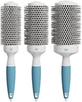 Professional Blow Drying Brush Set - Ceramic Ionic Thermal Brushes for Styling Wet Hair, 3 Round Brushes with Travel Bag for Women by Osensia