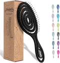 Ninabella Detangler Brush - No Tangle Hair Brush for Women, Fine, Thick and Long Hair - Hairbrush for Wet and Dry Hair, Gentle on the Scalp - Elegant Black by Ninabella