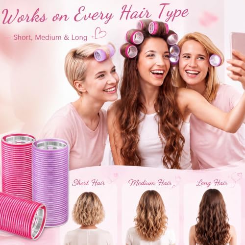 WILLBOND 4 Pcs Aluminum Thermal Hair Rollers for Women, 4.7 X 2 Inch - Image 6