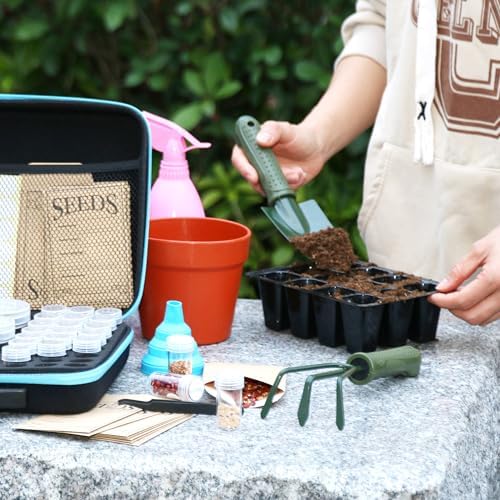 140 Slots Seed Storage Organizer, Garden Saving kit Seed Organizer with 30 Seed Envelopes, Write Label, Funnel, Tweezer for Plants Vegetable Seed Saver (Seeds not Included) - Image 6