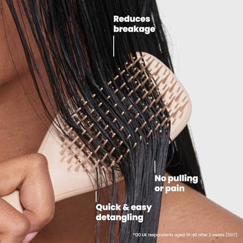 Tangle Teezer Ultimate Detangler Mini Hair Brush, Oat Cream - Image 4