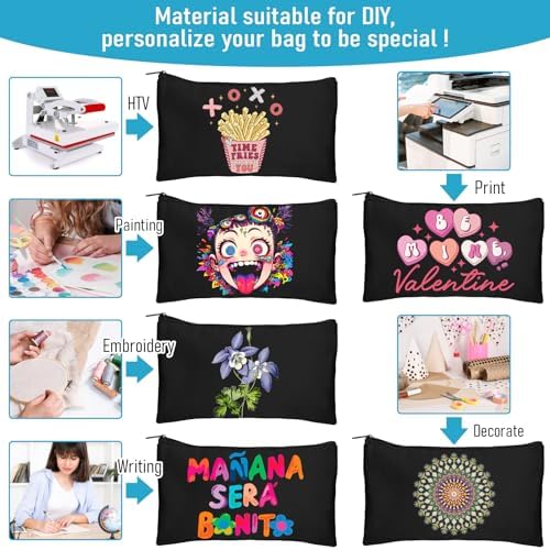Legigo Blank Canvas Bags Zipper Pouch Makeup Bags Pencil Pouch Bulk - Image 6