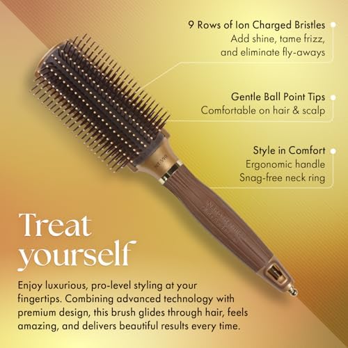 Olivia Garden Ceramic + Ion Nano Thermic Styler Hair Brush - Image 3