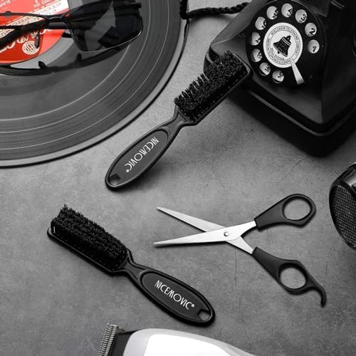 NICEMOVIC Barber Clipper Brushes, 10 Pcs Plastic Handle Nylon Bristles Cleaning Brush, Multifunctional Cleaning Supplies for Hair Styling Tools, Kitchen Sink, Shoes (Black) - Image 5
