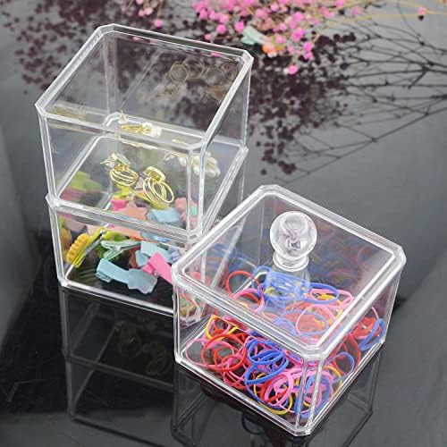Acrylic Hair Accessories Organizer for Girls with Lids, 3 Stackable - Image 3