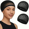 2 Pcs Premium Mesh Hair Net for Sleeping - Ultra-Wide Soft Band, Breathable Crochet Hair Wrap for Silk Press, Shower by ROSEBONY