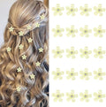YISSION Mini Yellow Rhinestone Flower Hair Clips - Cute Decorative Hair Pins, Barrettes and Bridal Accessories for Girls and Women by YISSION