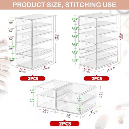 caktraie 30-Drawer Acrylic Storage & Makeup Organizer for Desk - Image 3