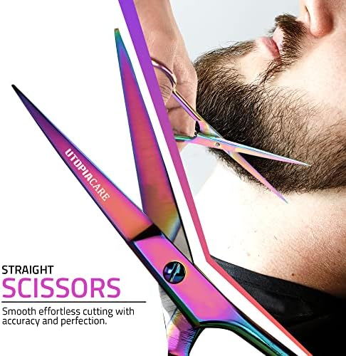 Utopia Care Hair Cutting and Hairdressing Scissors 6.5 Inch, Premium Stainless Steel Shears with Smooth Razor and Sharp Edge Blades for Salons, Men, Women and Kids, Rainbow - Image 3