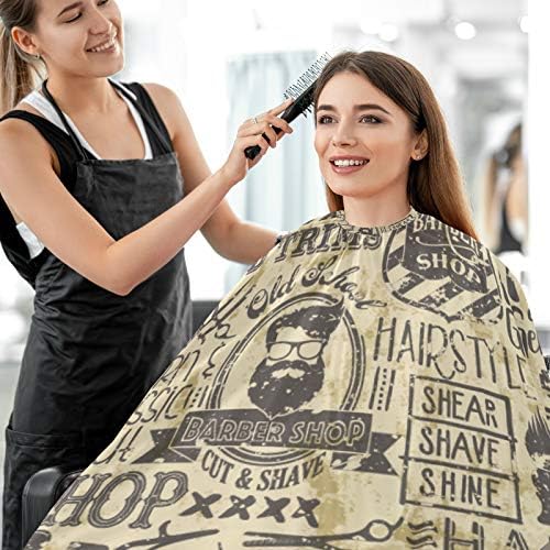 visesunny Professional Barber Cape Polyester Hair Cutting Salon Cape Apron Anti-Static Beard Bib Grooming Apron - Image 4