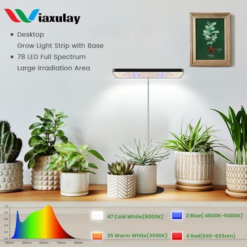 Grow Lights for Indoor Plants,11in Full Spectrum Desk Growing Lamp - Image 2