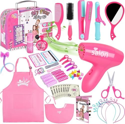 Hair Salon Toys for Girls, Beauty Salon Playset Pretend Hair Styling Set by Gifts2U