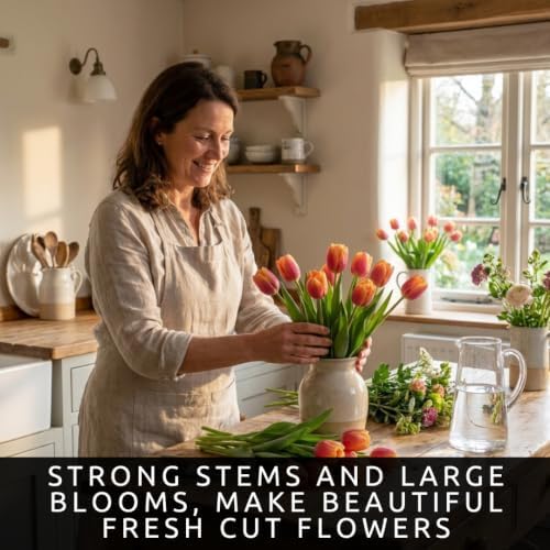 10 Pink Passion Tulip Bulbs | Pink Yellow Spring Flowers to Plant in Garden - Image 5