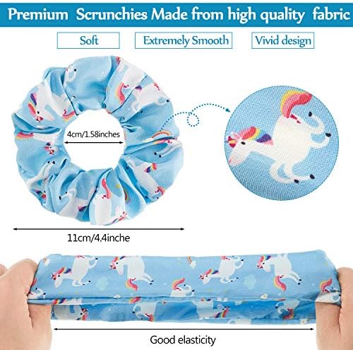 WILLBOND 16 Pcs Girls Hair Scrunchies Kawaii Print Ties,Classic Style - Image 2