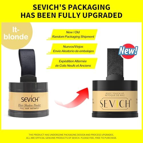 Sevich Hairline Powder, Gray Root Touch Up, Sweatproof, Light Blonde - Image 6