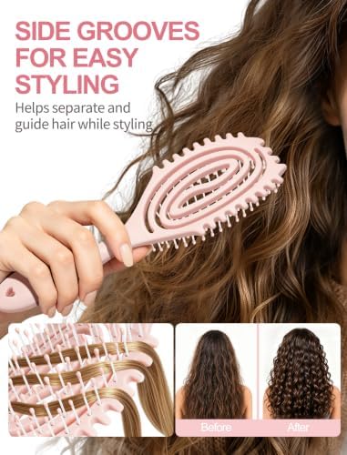 HIPPIH 2 Pack Hair Brush - Wet Dry Detangler Brush, Hair Brushes for Women - Image 4