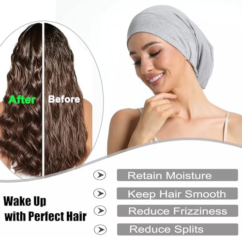 Satin Bonnets for Sleeping Adjustable Silk Lined Bonnet Sleep Cap Hair Wrap - Image 3