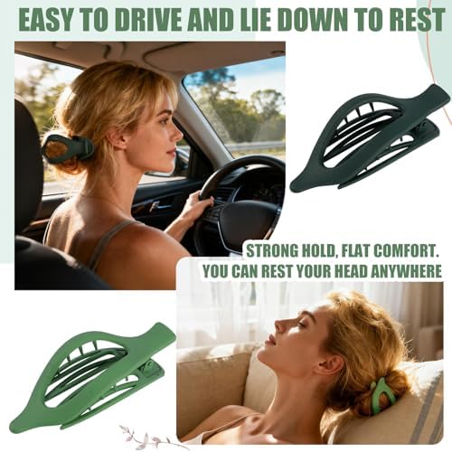 Flat Hair Clips for Women - 6 PCS French Flat Claw Clips Medium Hair Clips for Girls Large Hair Claw Clips for Thick or Thin Hair Strong Hold No Slip Hair Accessories for women (Green) - Image 6