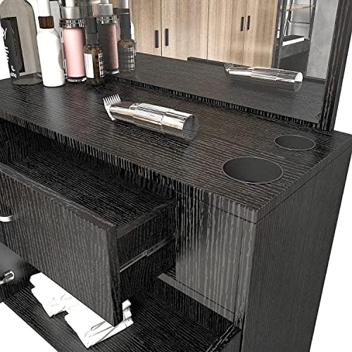 Artist hand Wall Mount Salon Station Styling Station Barber Beauty Spa Salon Equipment(Black) - Image 5