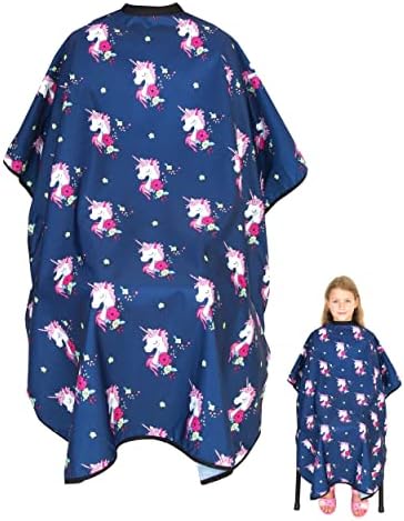 Kids Hair Cutting Cape - Unicorns - Water-Resistant Salon Cape for Kids - Image 3
