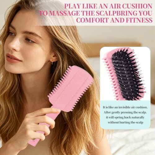 Auhrjomra Curl Defining Brush Pink, Volume Curly Hair Brush for Effortlessly Detangling Shaping and Styling Women's Curls, Waves & Coils, Curly Hair Products, Reduce Frizz - Image 3