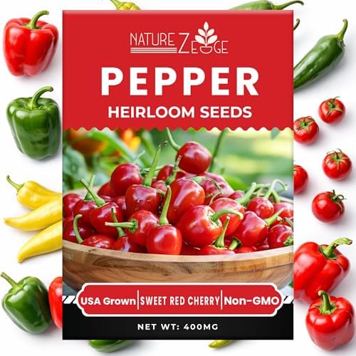 Sweet Pepper Seeds for Planting, Sweet Banana Pepper Seeds, Pepperoncini, Sweet Cherry Pepper Seeds, California Wonder Bell Pepper, and Anaheim, Heirloom Pepper Seed Assortment, Non-GMO - Image 2