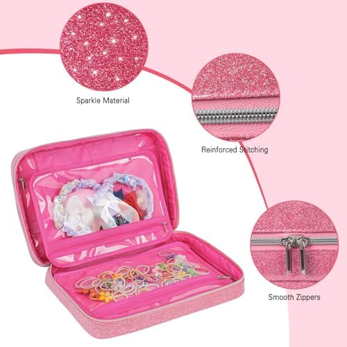 Hair Accessories Storage Bag for Baby Girls, Bow Organizer Holder with Hook - Image 5