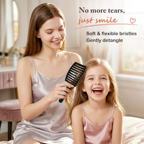 Boar Bristle Hair Brush, Detangler for Women Men, Wet & Dry Hair - Image 5