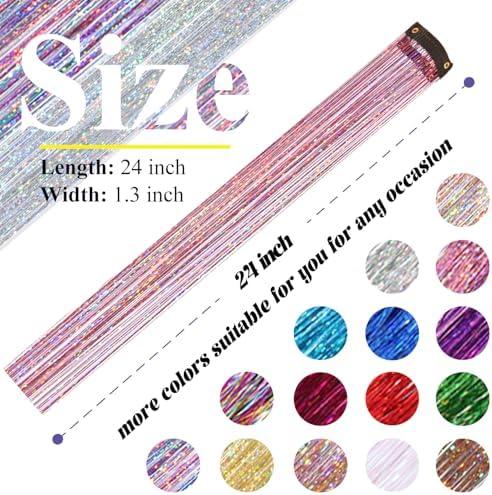 Hair Tinsel Clip in Pink Fairy Hair Tinsel Kit - Image 6