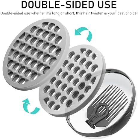 Silicone Twist Hair Brush, Magic Curling Hair Tool, Gray - Image 5