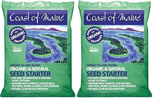 Coast of Maine (8qt) Sprout Island Blend, Organic & Natural Seed Starter for Seed Germination & Root Plant Cuttings (Pack of 2) by CoastofMaine
