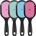 4 Pack Vented Detangling Hair Brush - Detangler Hairbrush with Soft Bristles for Effortless Tangle Free - Ideal for Wet Dry or Curly Damaged Hair for Women Men Kids by Aussumy