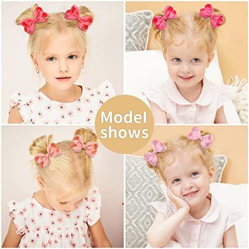 YHXX YLEN 80PCS 3Inch Hair Bows for Girls Grosgrain Ribbon Toddler Hair Bow - Image 4