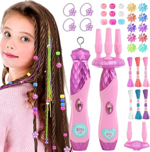 Yoloflix Hair Salon Toys for Girls, Automatic Hair Braiding Machine & Rope Braider with Accessories, Kids Hair Styling Tool, Christmas & Birthday Gifts Toys for Girls by Yoloflix