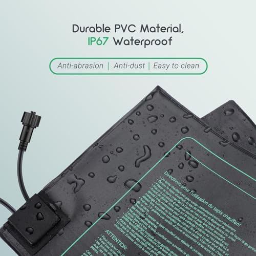LUXBIRD 4 Pack Seedling Heat Mats with Digital Thermostat Controller, 10" x 20.75" Waterproof for Seed Starting, Germination, Hydroponics, Brewing, Breeding, Greenhouses (LB-HT04) - Image 5