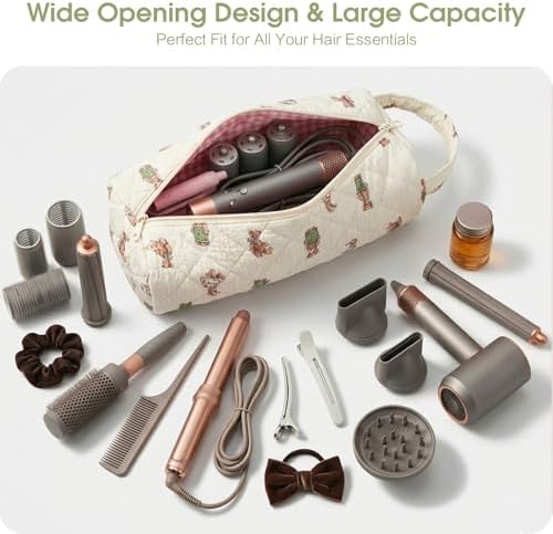 Bear Print Hair Tools Bag Compatible with Dyson Airwrap Shark FlexStyle - Image 3