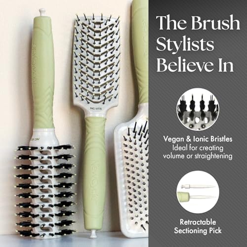 Olivia Garden NewCycle Professional Hair Brush is made from 100% recycled materials (except bristles and cushion), styles all hair types quickly and creates long lasting styles - Image 4