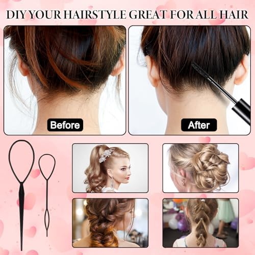 Slick Back Hair Brush Wax Stick Set for Flyaways Stocking Stuffers for Kids Women Christmas/Birthday Gifts Hair Accessories for Women Girl Teen Girls Trendy Stuff, Hair Styling Tools Baby Hairs Gel - Image 6